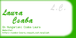 laura csaba business card